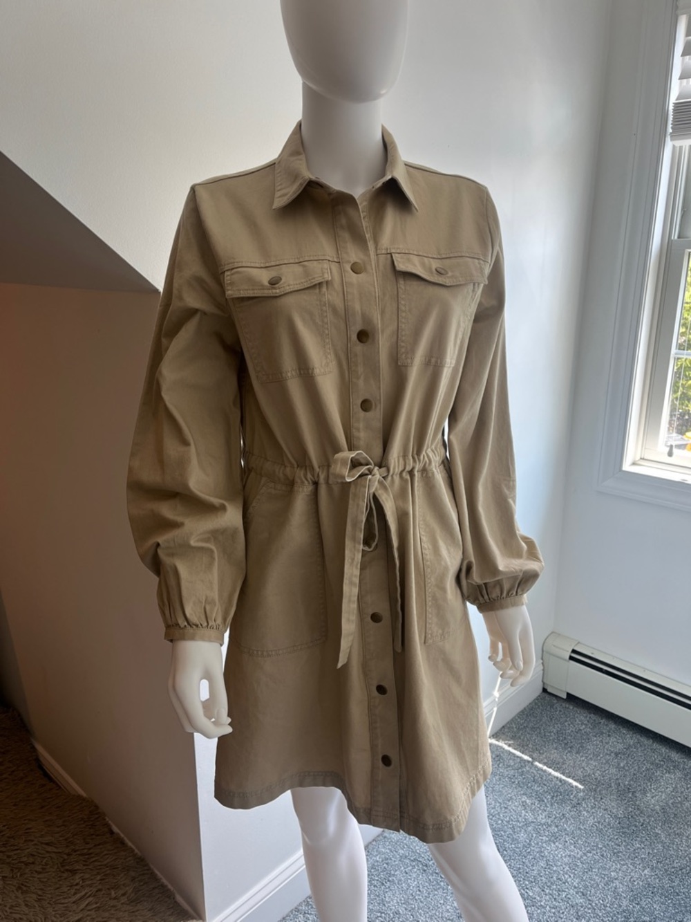 LOFT Beige Utility Jacket/Dress